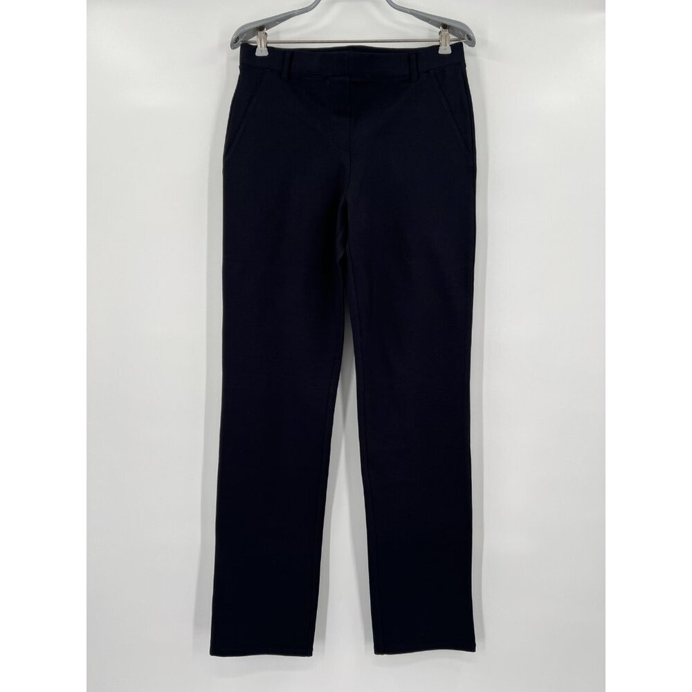 Quince Black Ponte Pants - Straight Leg - Faux Pockets - M Tall - 32" - NWT